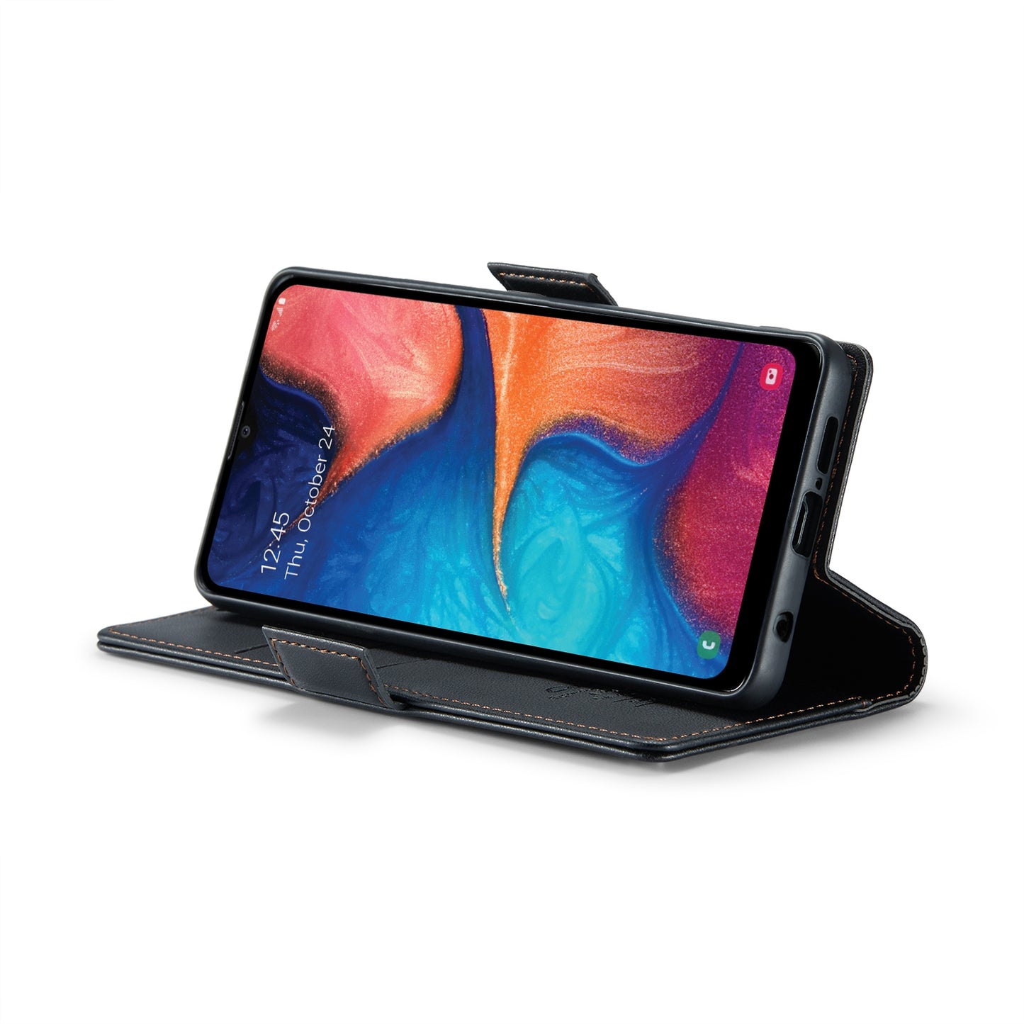 Samsung Galaxy M10s Leather Wallet Case - RFID Blocking, Stand Function, Card Slots
