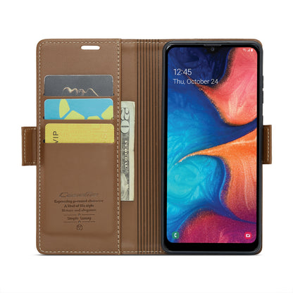 Samsung Galaxy M10s Leather Wallet Case - RFID Blocking, Stand Function, Card Slots