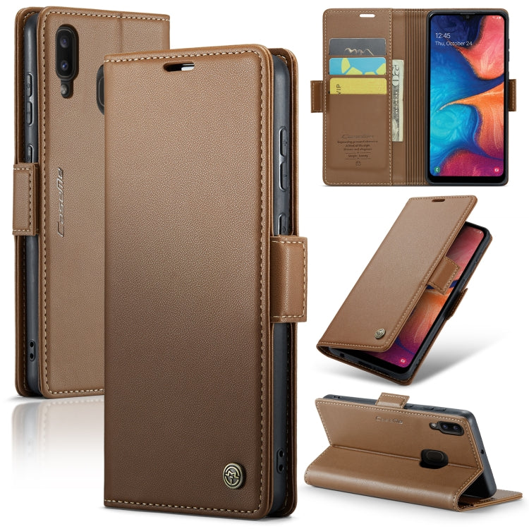 Samsung Galaxy A30 Leather Wallet Case - RFID Blocking, Stand Function, Card Slots