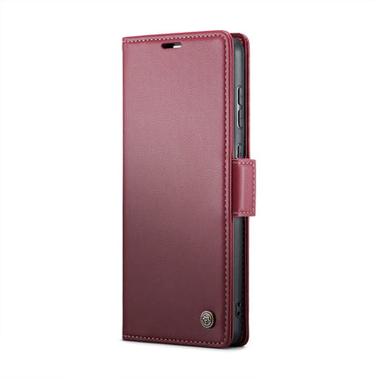 Samsung Galaxy A30 Leather Wallet Case - RFID Blocking, Stand Function, Card Slots