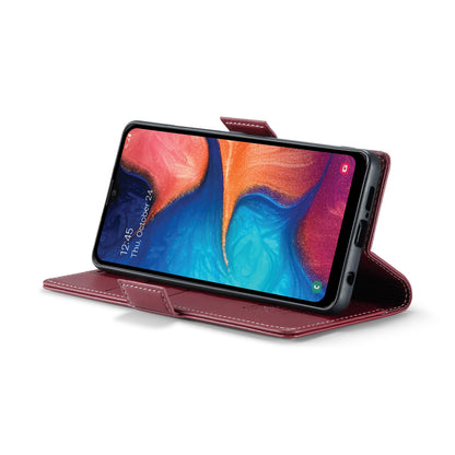 Samsung Galaxy A20 Leather Wallet Case - RFID Blocking, Stand Function, Card Slots