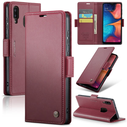 Samsung Galaxy M10s Leather Wallet Case - RFID Blocking, Stand Function, Card Slots