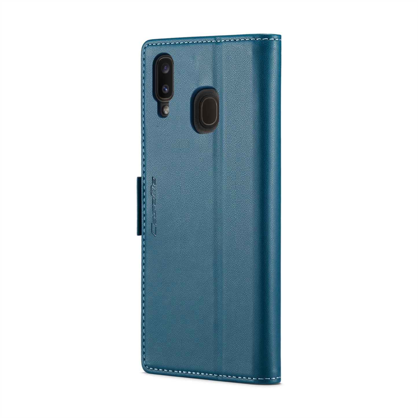 Samsung Galaxy M10s Leather Wallet Case - RFID Blocking, Stand Function, Card Slots