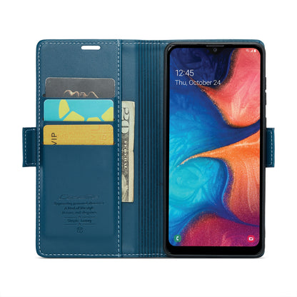 Samsung Galaxy M10s Leather Wallet Case - RFID Blocking, Stand Function, Card Slots