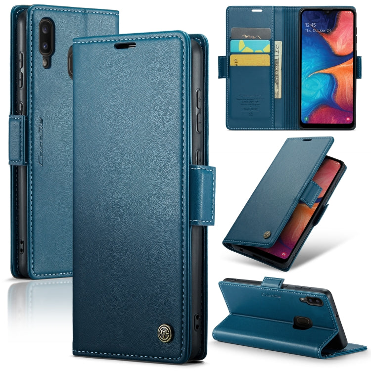 Samsung Galaxy A30 Leather Wallet Case - RFID Blocking, Stand Function, Card Slots