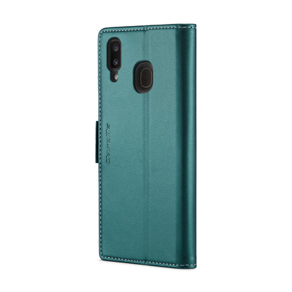 Samsung Galaxy A30 Leather Wallet Case - RFID Blocking, Stand Function, Card Slots