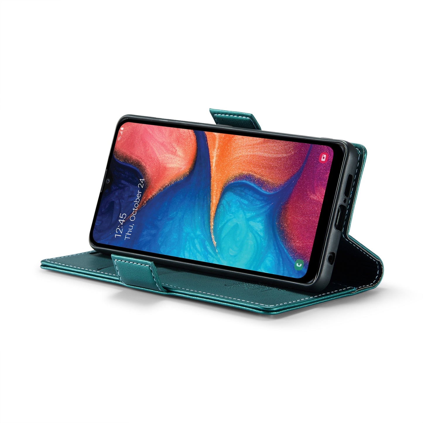 Samsung Galaxy A30 Leather Wallet Case - RFID Blocking, Stand Function, Card Slots