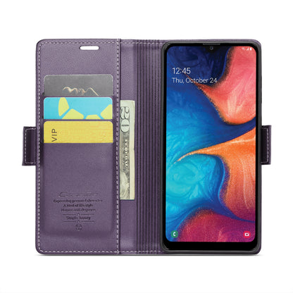 Samsung Galaxy M10s Leather Wallet Case - RFID Blocking, Stand Function, Card Slots
