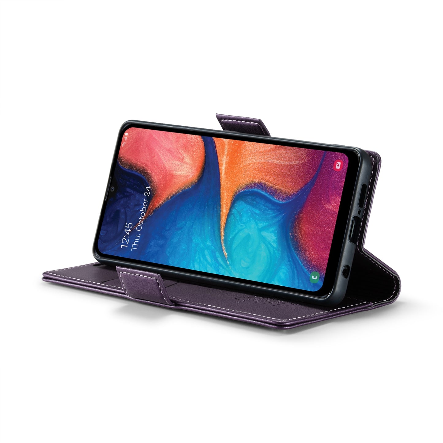 Samsung Galaxy A30 Leather Wallet Case - RFID Blocking, Stand Function, Card Slots