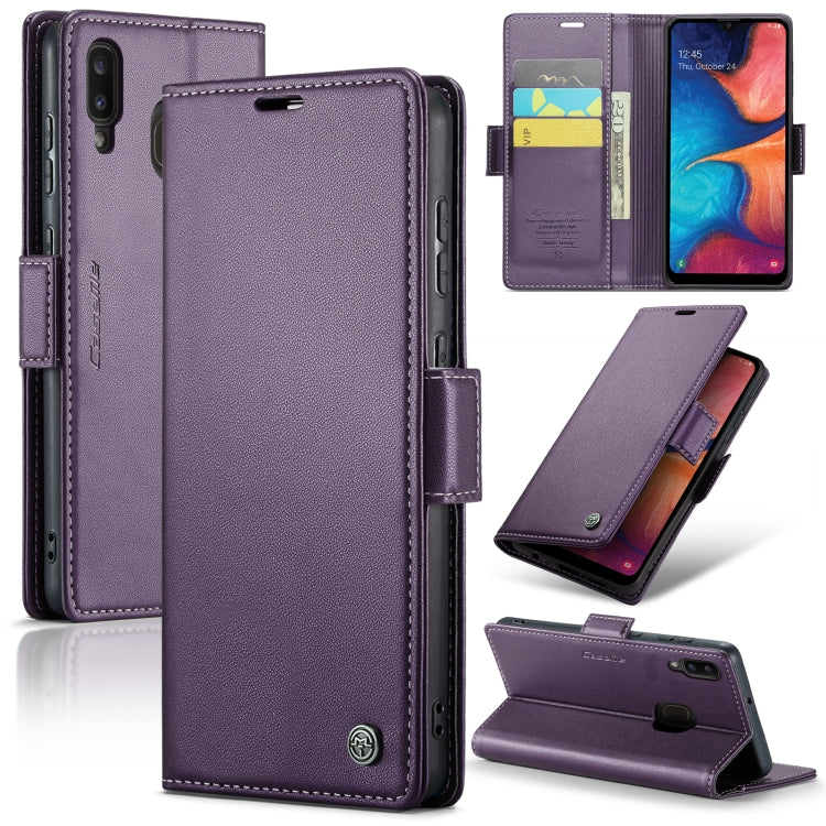 Samsung Galaxy A30 Leather Wallet Case - RFID Blocking, Stand Function, Card Slots