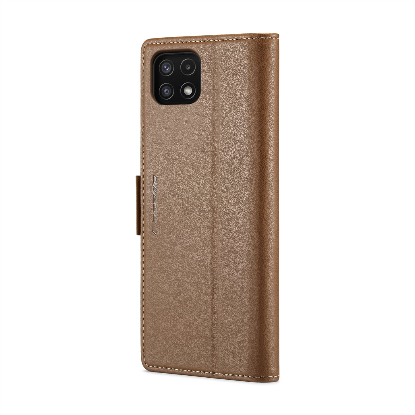 Samsung Galaxy A22 5G Leather Wallet Case - RFID Blocking, Stand Function, Card Slots