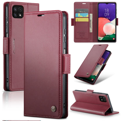 Samsung Galaxy A22 5G Leather Wallet Case - RFID Blocking, Stand Function, Card Slots