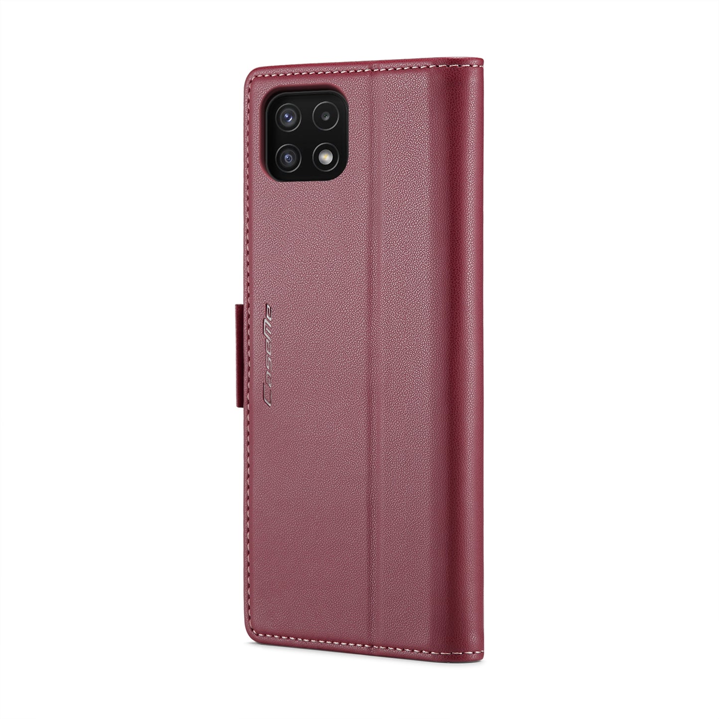 Samsung Galaxy A22 5G Leather Wallet Case - RFID Blocking, Stand Function, Card Slots