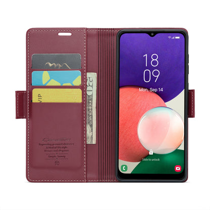 Samsung Galaxy A22 5G Leather Wallet Case - RFID Blocking, Stand Function, Card Slots