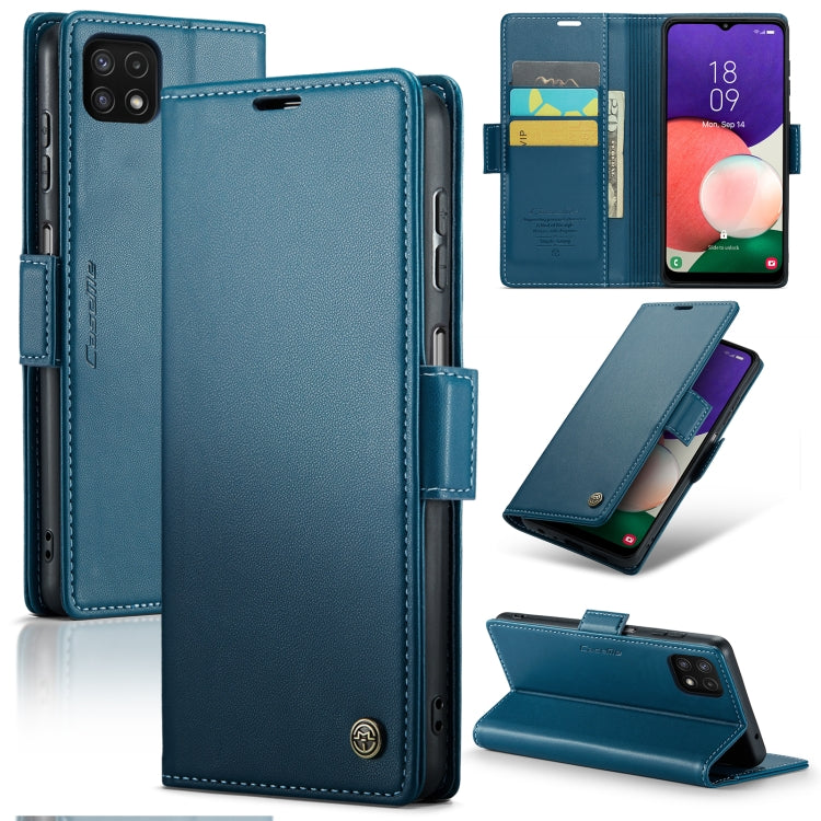 Samsung Galaxy A22 5G Leather Wallet Case - RFID Blocking, Stand Function, Card Slots