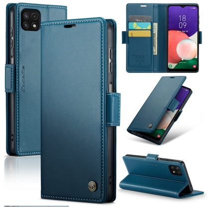 Samsung Galaxy A22 5G Leather Wallet Case - RFID Blocking, Stand Function, Card Slots