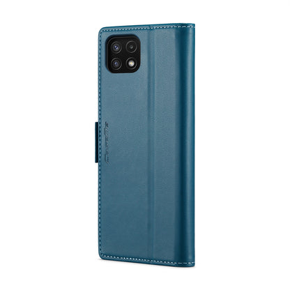 Samsung Galaxy A22 5G Leather Wallet Case - RFID Blocking, Stand Function, Card Slots