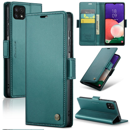 Samsung Galaxy A22 5G Leather Wallet Case - RFID Blocking, Stand Function, Card Slots
