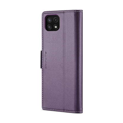 Samsung Galaxy A22 5G Leather Wallet Case - RFID Blocking, Stand Function, Card Slots