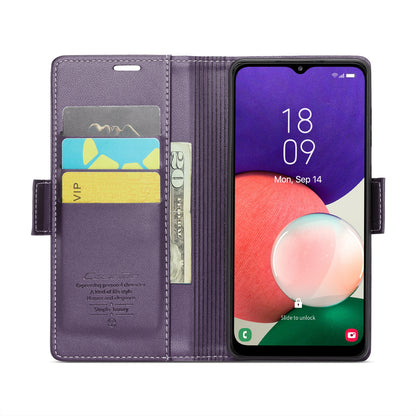 Samsung Galaxy A22 5G Leather Wallet Case - RFID Blocking, Stand Function, Card Slots
