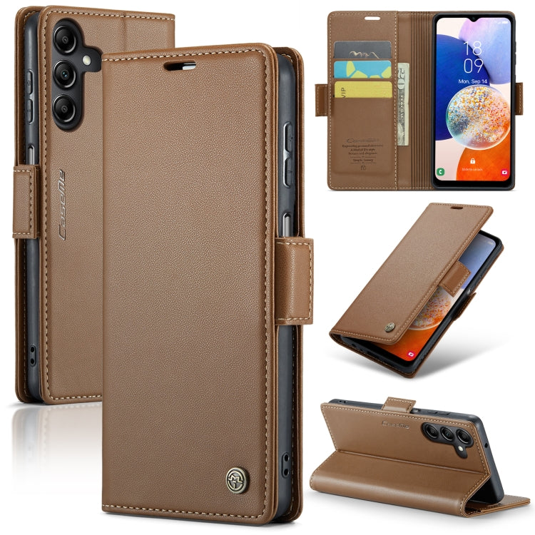 Samsung Galaxy A14 4G/5G Leather Wallet Case - RFID Blocking, Stand Function, Card Slots
