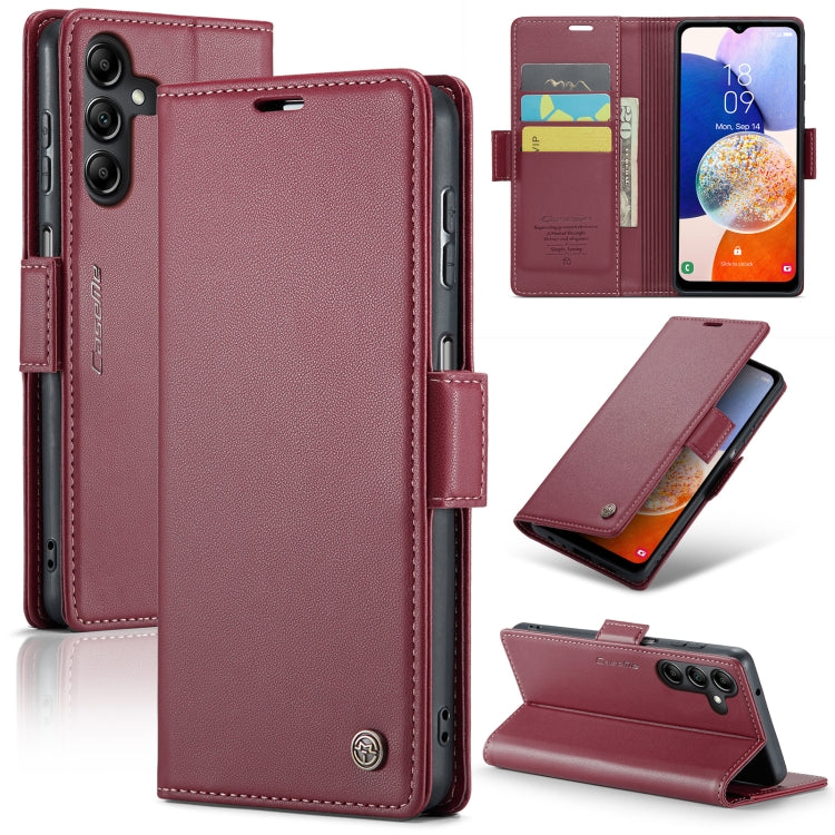 Samsung Galaxy A14 4G/5G Leather Wallet Case - RFID Blocking, Stand Function, Card Slots