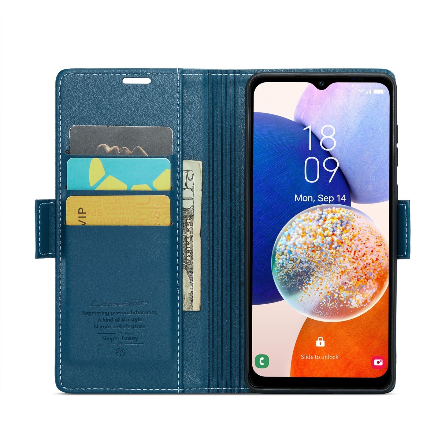 Samsung Galaxy A14 4G/5G Leather Wallet Case - RFID Blocking, Stand Function, Card Slots