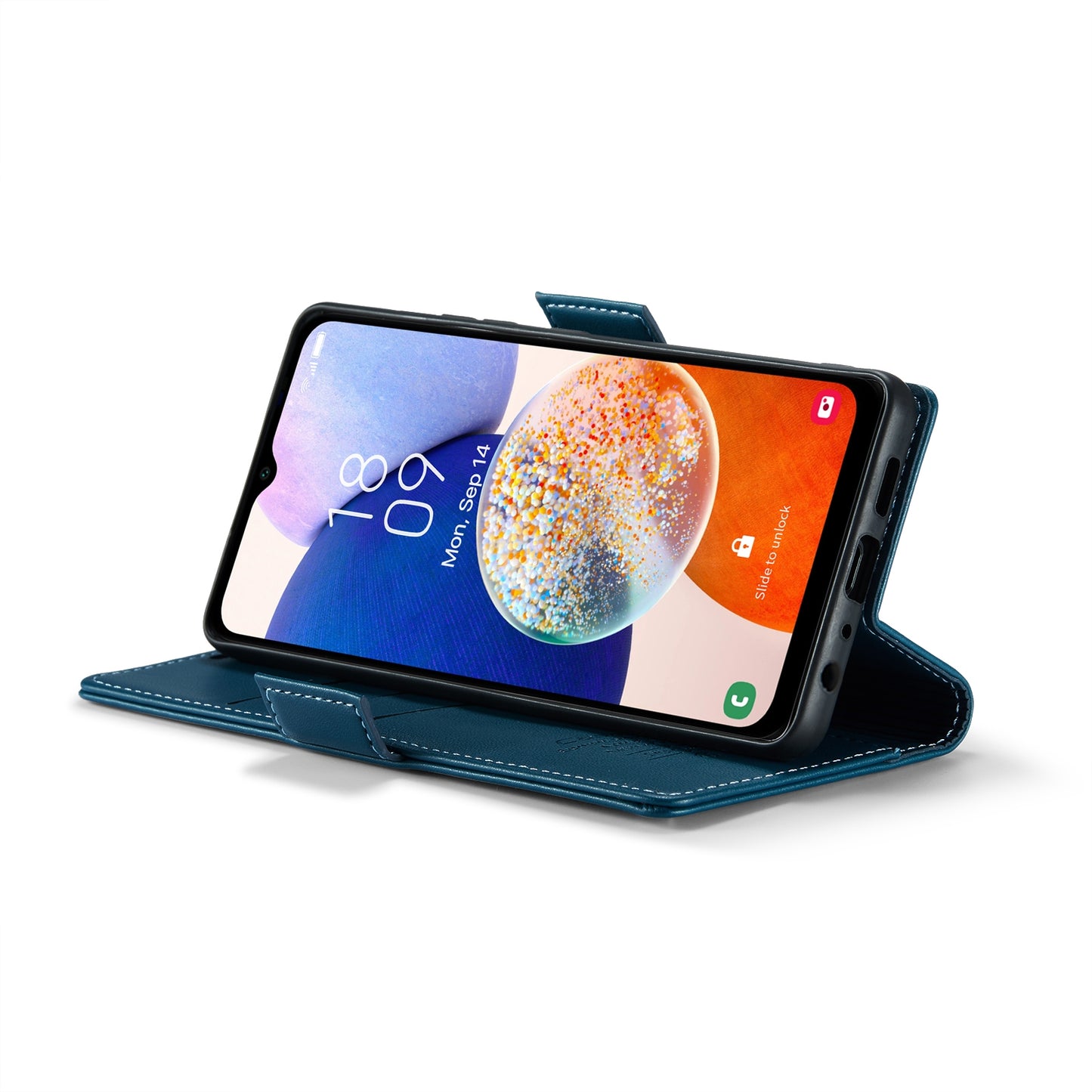 Samsung Galaxy A14 4G/5G Leather Wallet Case - RFID Blocking, Stand Function, Card Slots