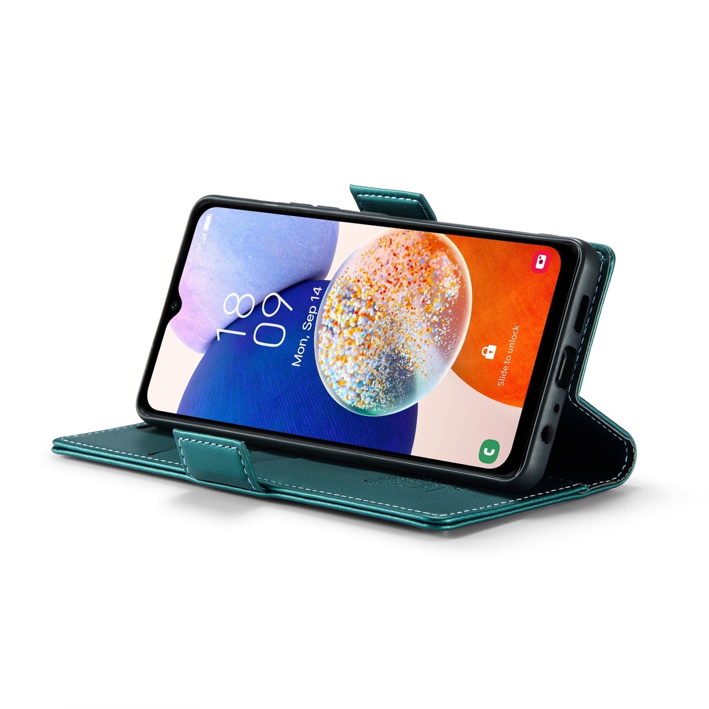 Samsung Galaxy A14 4G/5G Leather Wallet Case - RFID Blocking, Stand Function, Card Slots