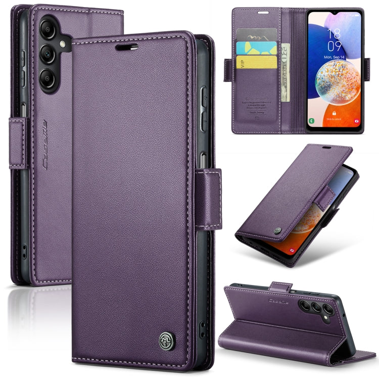 Samsung Galaxy A14 4G/5G Leather Wallet Case - RFID Blocking, Stand Function, Card Slots