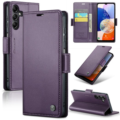 Samsung Galaxy A14 4G/5G Leather Wallet Case - RFID Blocking, Stand Function, Card Slots