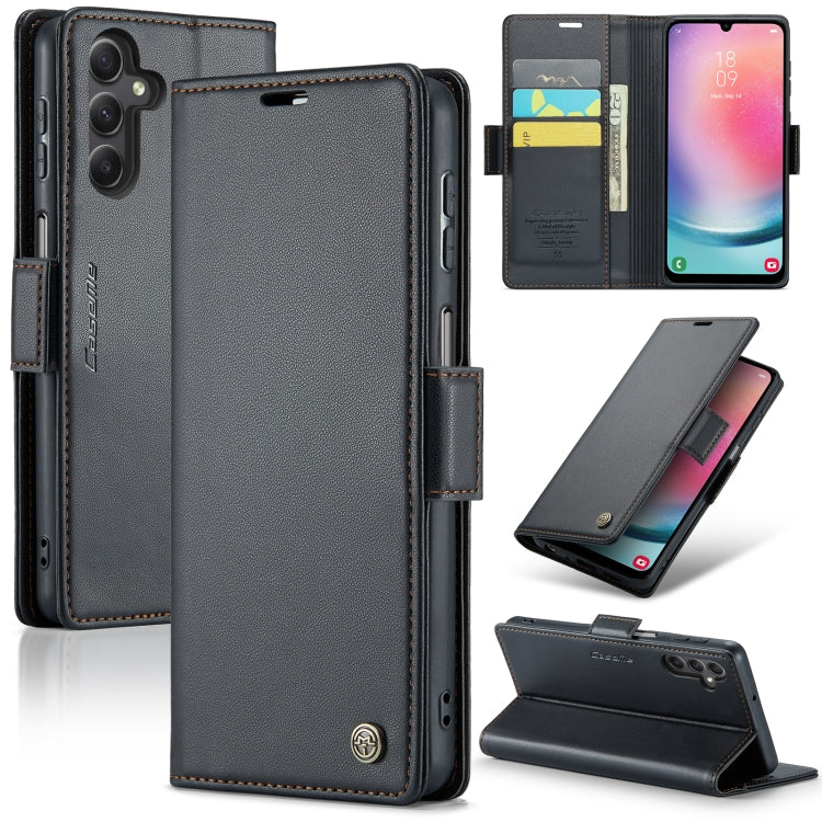 Samsung Galaxy A24 4G Leather Wallet Case - RFID Blocking, Stand Function, Card Slots