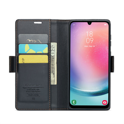 Samsung Galaxy A24 4G Leather Wallet Case - RFID Blocking, Stand Function, Card Slots