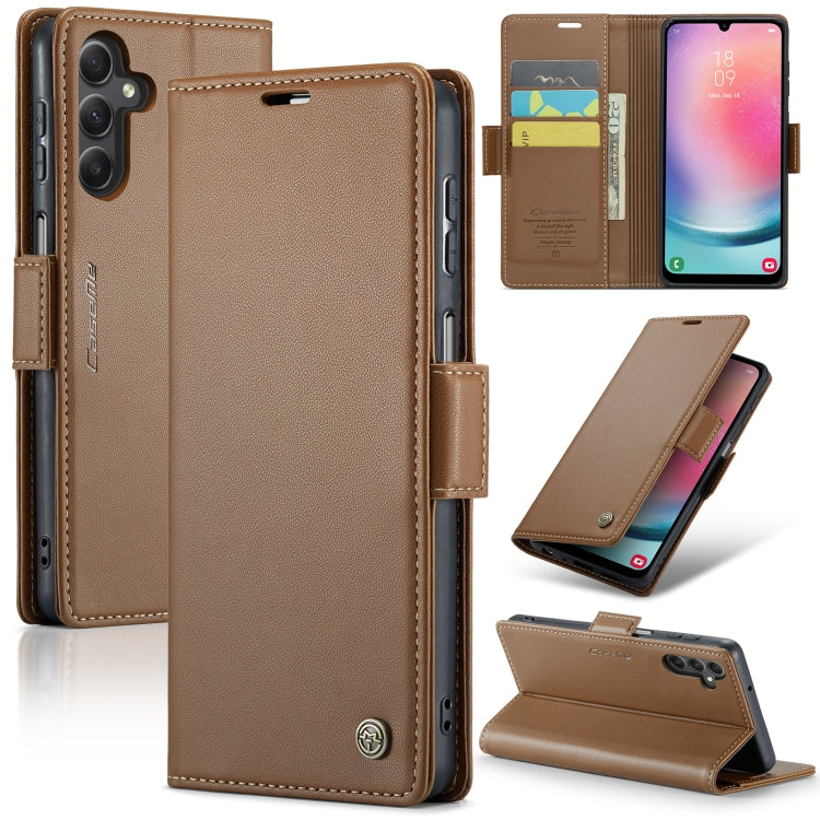 Samsung Galaxy A24 4G Leather Wallet Case - RFID Blocking, Stand Function, Card Slots
