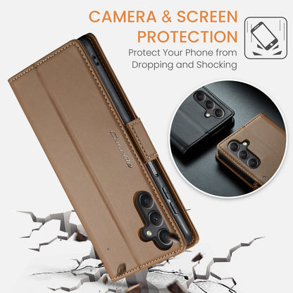 Samsung Galaxy A24 4G Leather Wallet Case - RFID Blocking, Stand Function, Card Slots