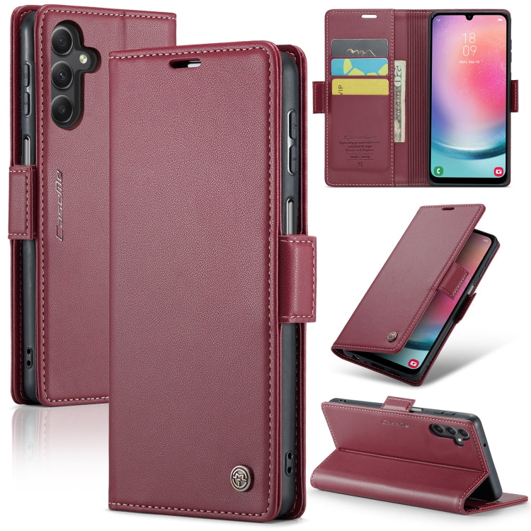 Samsung Galaxy A24 4G Leather Wallet Case - RFID Blocking, Stand Function, Card Slots