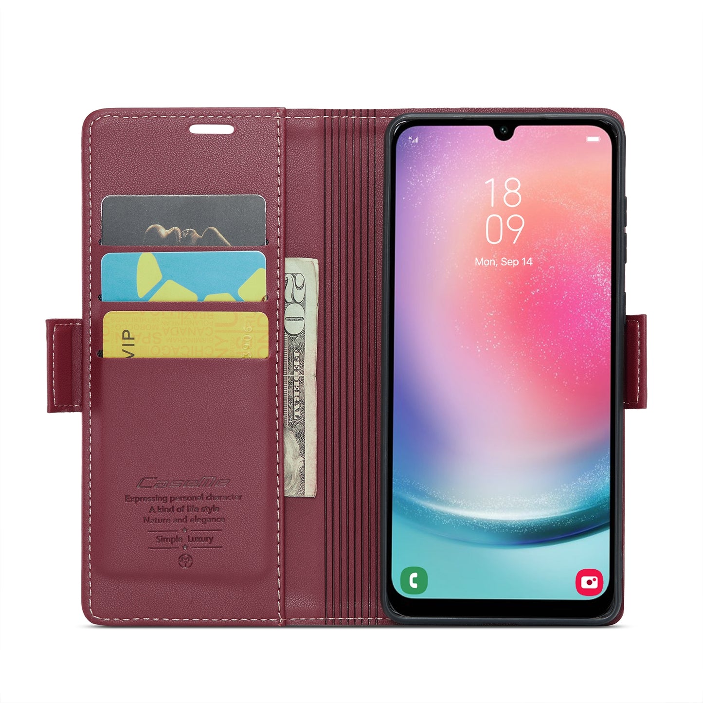 Samsung Galaxy A24 4G Leather Wallet Case - RFID Blocking, Stand Function, Card Slots