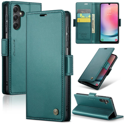 Samsung Galaxy A24 4G Leather Wallet Case - RFID Blocking, Stand Function, Card Slots