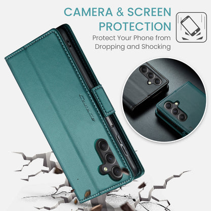 Samsung Galaxy A24 4G Leather Wallet Case - RFID Blocking, Stand Function, Card Slots