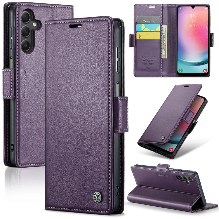 Samsung Galaxy A24 4G Leather Wallet Case - RFID Blocking, Stand Function, Card Slots