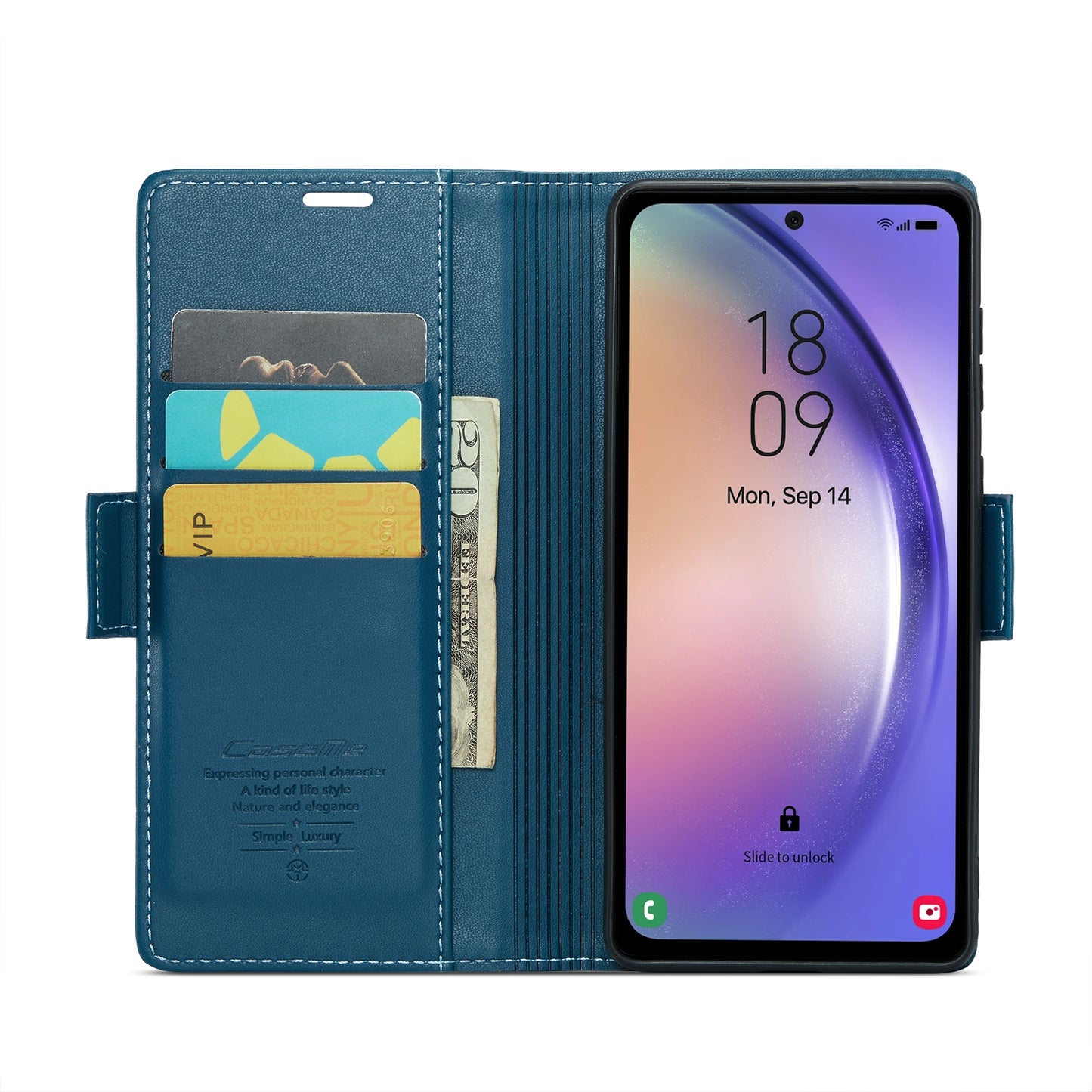Samsung Galaxy A54 5G Leather Wallet Case - RFID Blocking, Stand Function, Card Slots