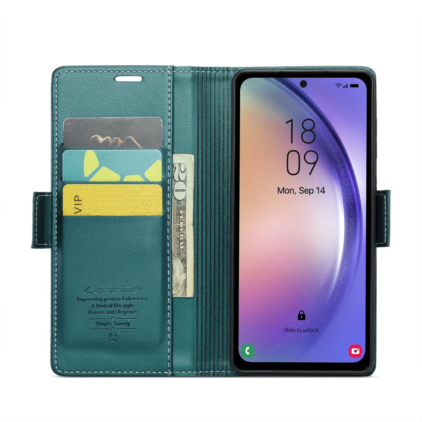 Samsung Galaxy A54 5G Leather Wallet Case - RFID Blocking, Stand Function, Card Slots
