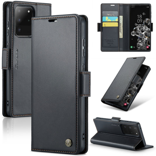 Samsung Galaxy S20 Ultra Leather Wallet Case - RFID Blocking, Stand Function, Card Slots