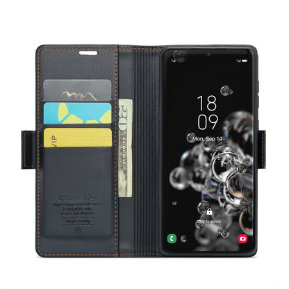 Samsung Galaxy S20 Ultra Leather Wallet Case - RFID Blocking, Stand Function, Card Slots