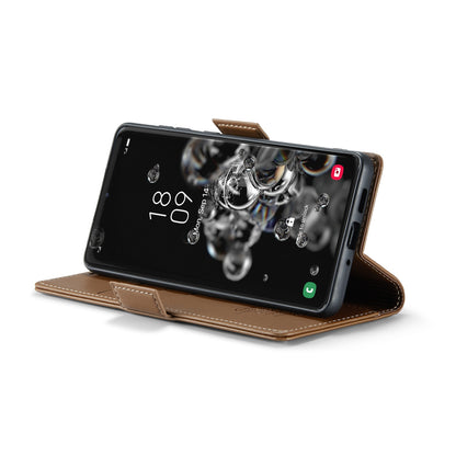 Samsung Galaxy S20 Ultra Leather Wallet Case - RFID Blocking, Stand Function, Card Slots