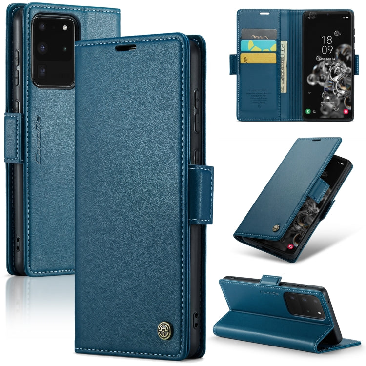 Samsung Galaxy S20 Ultra Leather Wallet Case - RFID Blocking, Stand Function, Card Slots
