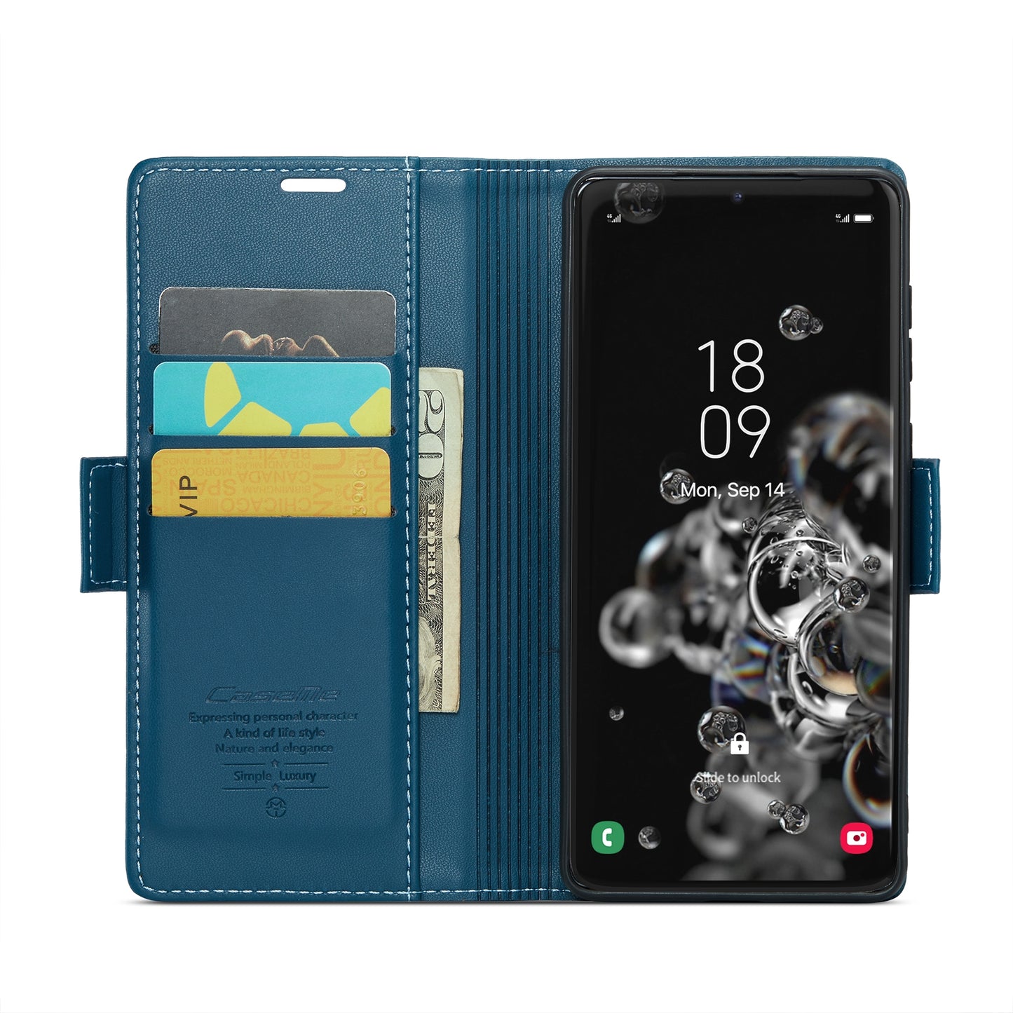 Samsung Galaxy S20 Ultra Leather Wallet Case - RFID Blocking, Stand Function, Card Slots