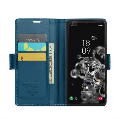 Samsung Galaxy S20 Ultra Leather Wallet Case - RFID Blocking, Stand Function, Card Slots