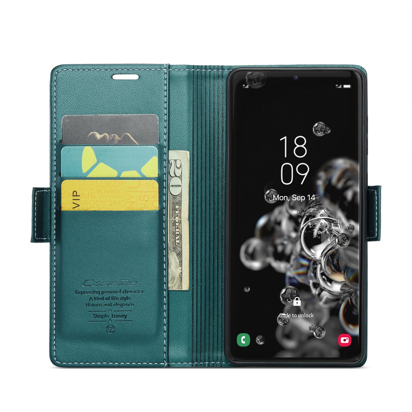 Samsung Galaxy S20 Ultra Leather Wallet Case - RFID Blocking, Stand Function, Card Slots