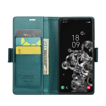 Samsung Galaxy S20 Ultra Leather Wallet Case - RFID Blocking, Stand Function, Card Slots